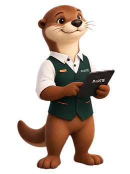 Mascote Parti, assistente de IA da PARTIE